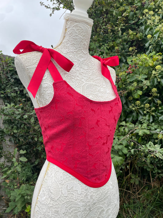 Blathnaid Red Corset Top